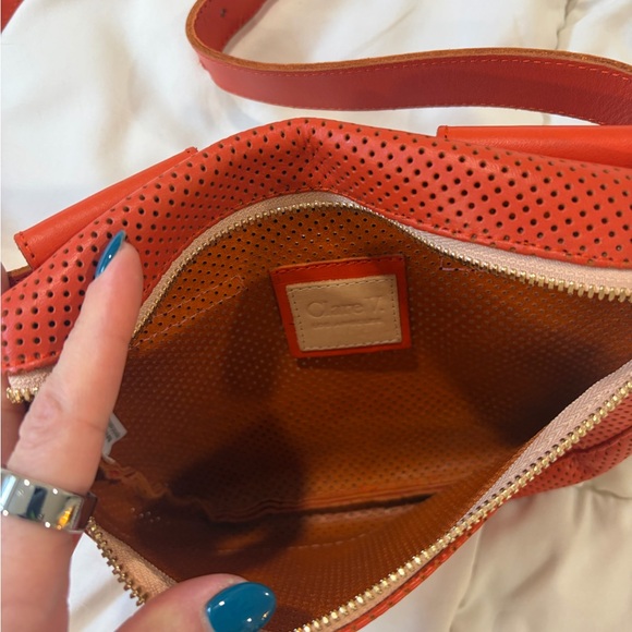 Clare V Red Perforated Crossbody Bag - Picture 2 of 3